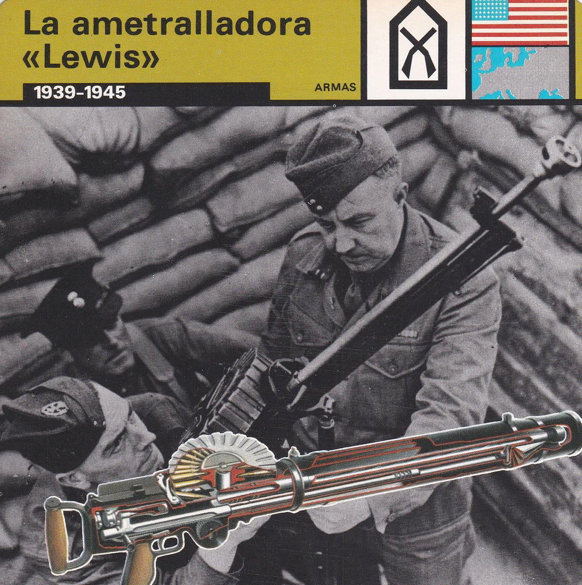 FICHA ARMAS: LA AMETRALLADORA LEWIS. 1939-1945