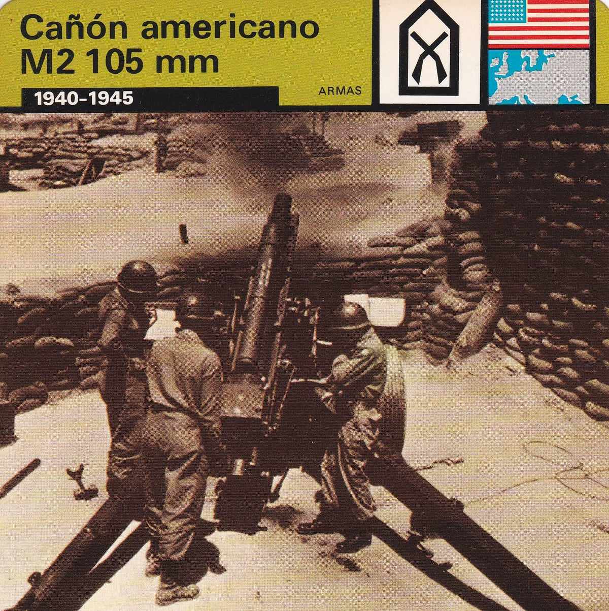 FICHA ARMAS: CAÑON AMERICANO M2 105 MM. 1940-1945