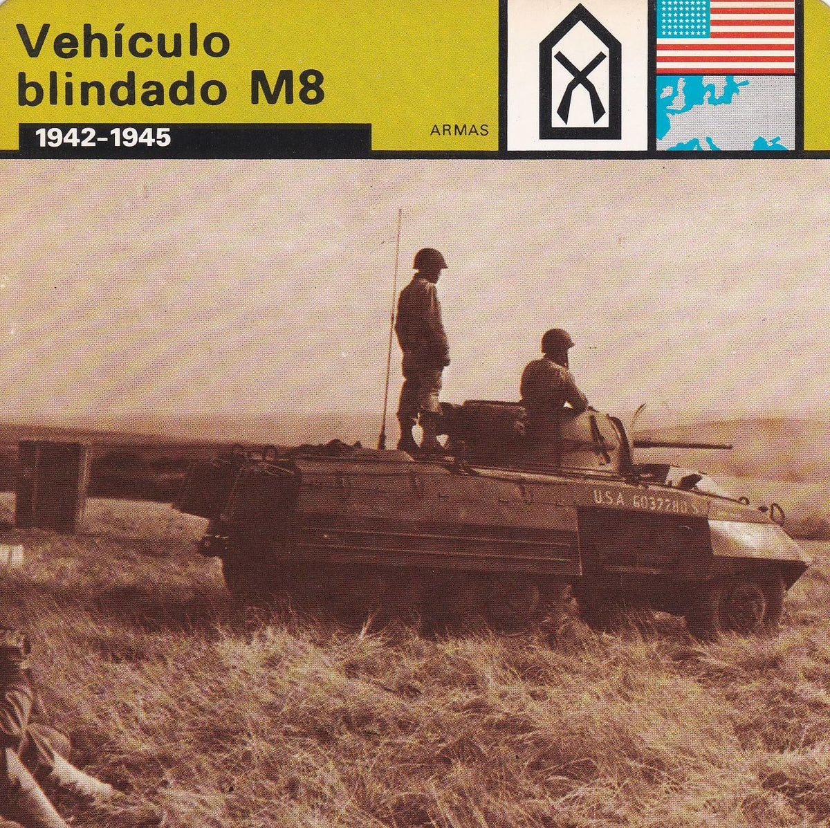 FICHA ARMAS: VEHICULO BLINDADO M8. 1942-1945