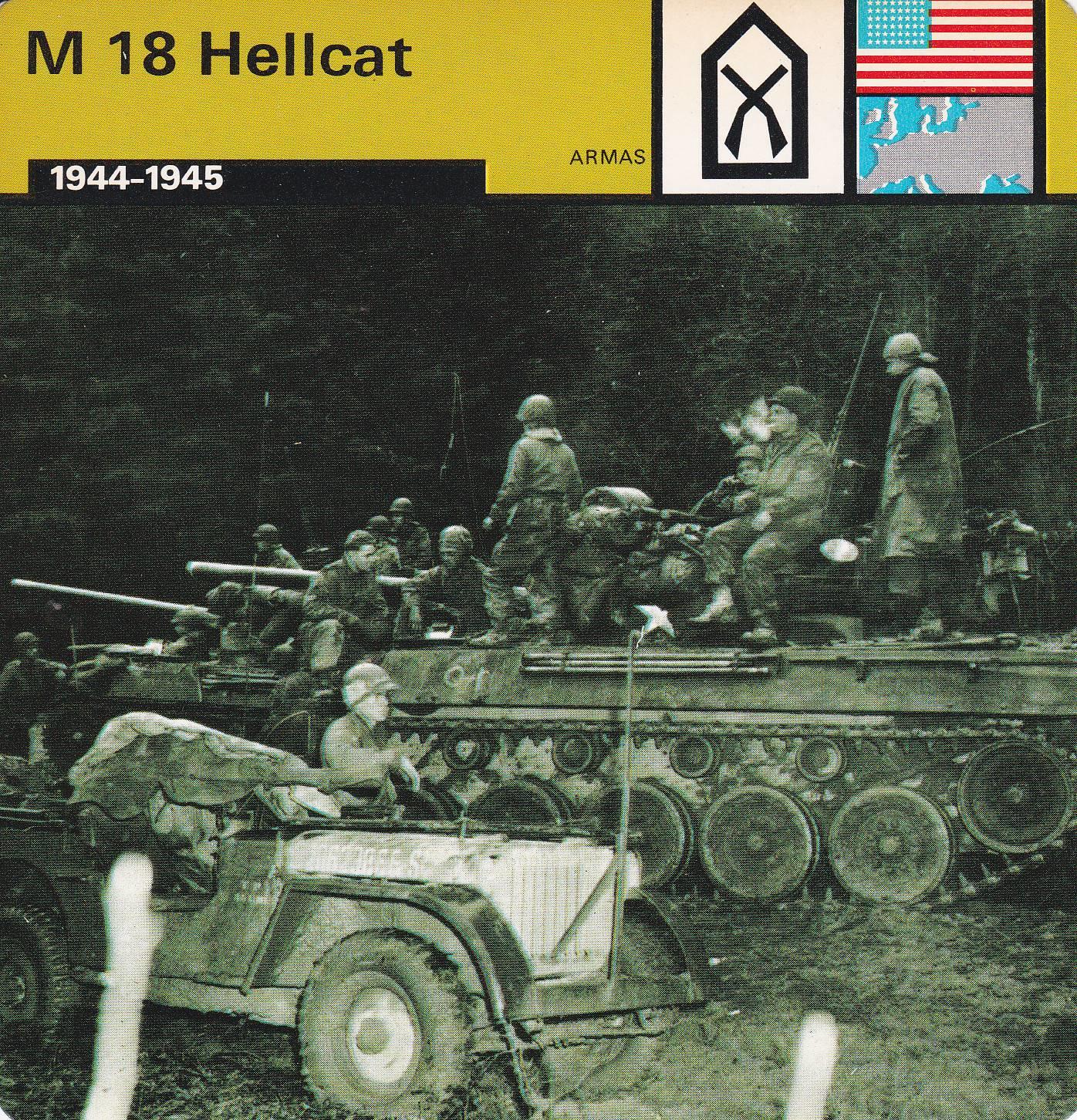 FICHA ARMAS: M 18 HELLCAT. 1944-1945