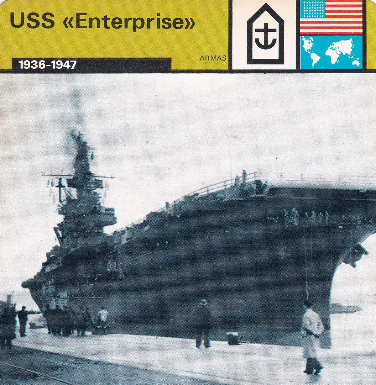 FICHA ARMAS: USS ENTERPRISE. 1936-1947