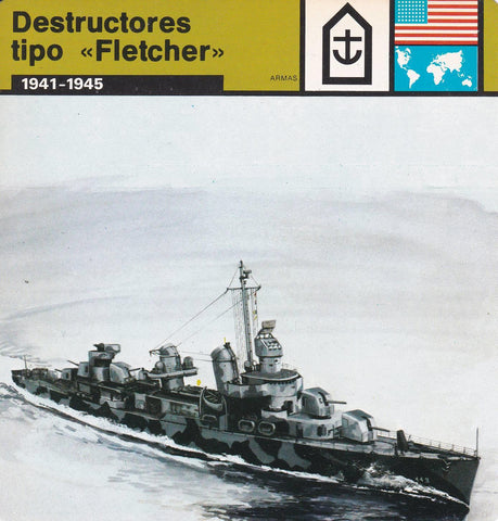 FICHA ARMAS: DESTRUCTORES TIPO FLETCHER. 1941-1945