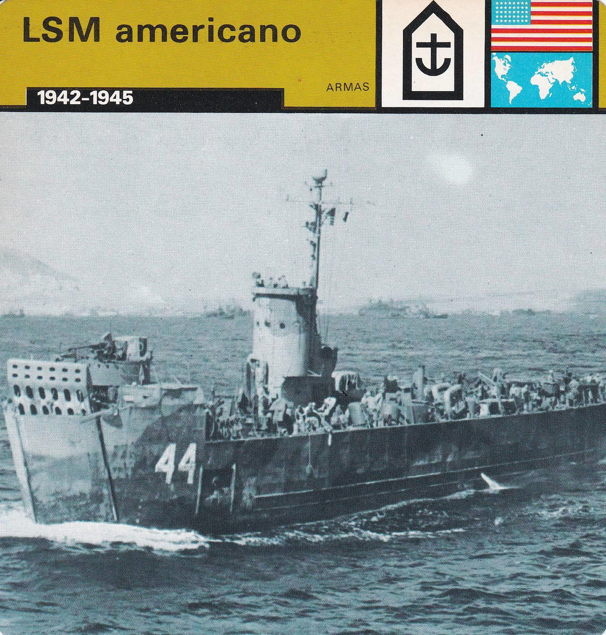 FICHA ARMAS: LSM AMERICANO. 1942-1945