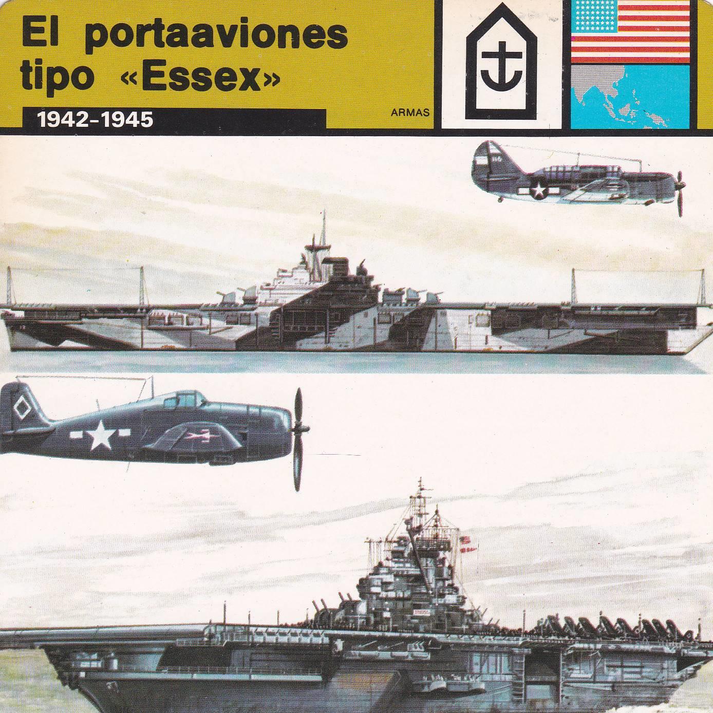 FICHA ARMAS: EL PORTAAVIONES TIPO ESSEX. 1942-1945