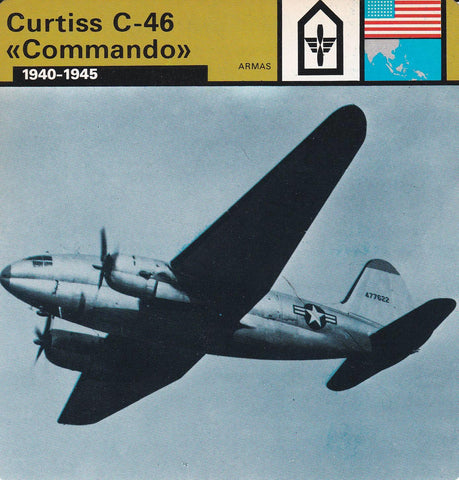 FICHA ARMAS: CURTISS C-46 COMMANDO. 1940-1945