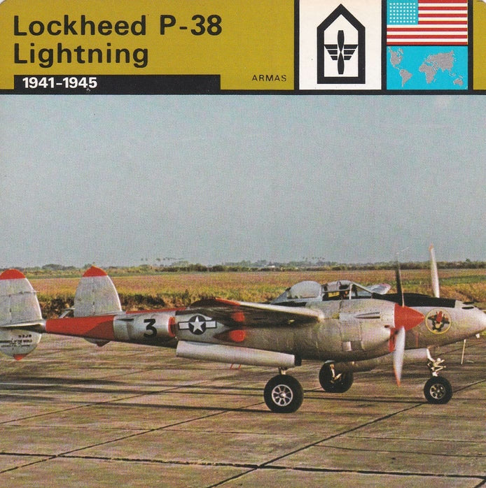 FICHA ARMAS: LOCKHEED P-38 LIGHTNING. 1941-1945