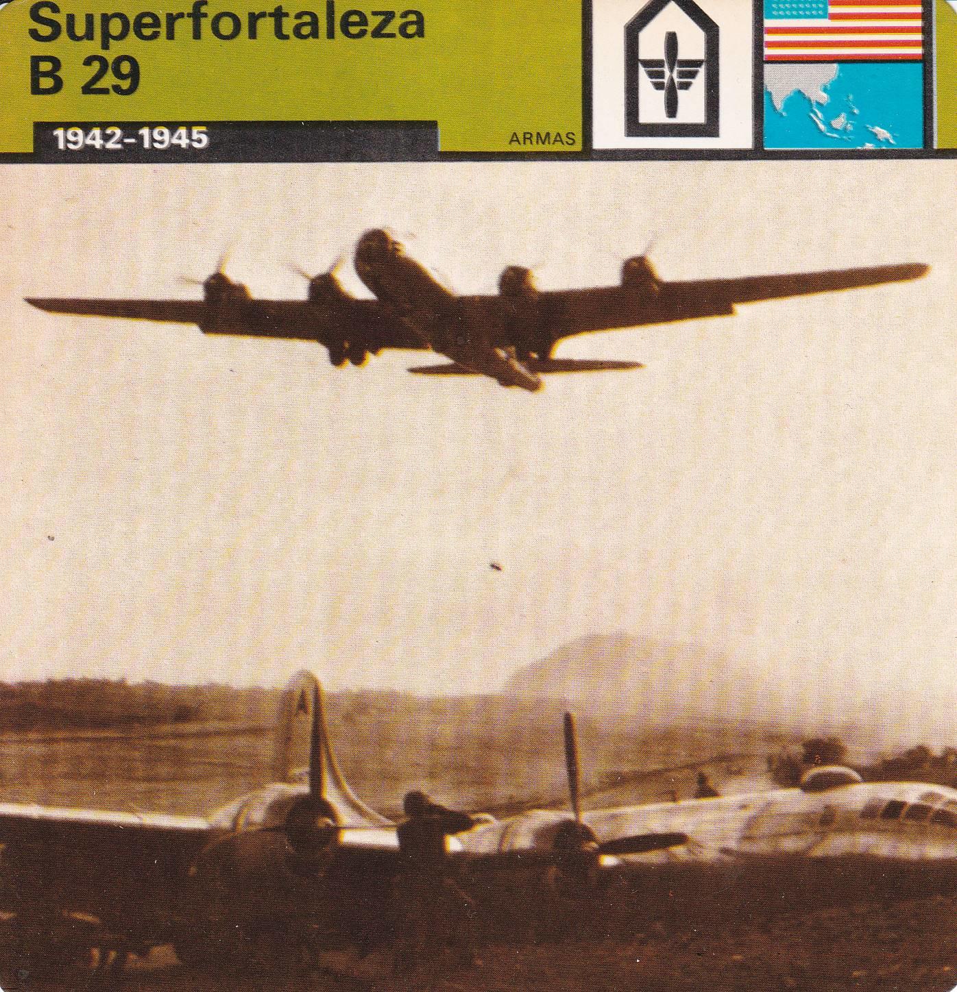 FICHA ARMAS: SUPERFORTALEZA B-29. 1942-1945