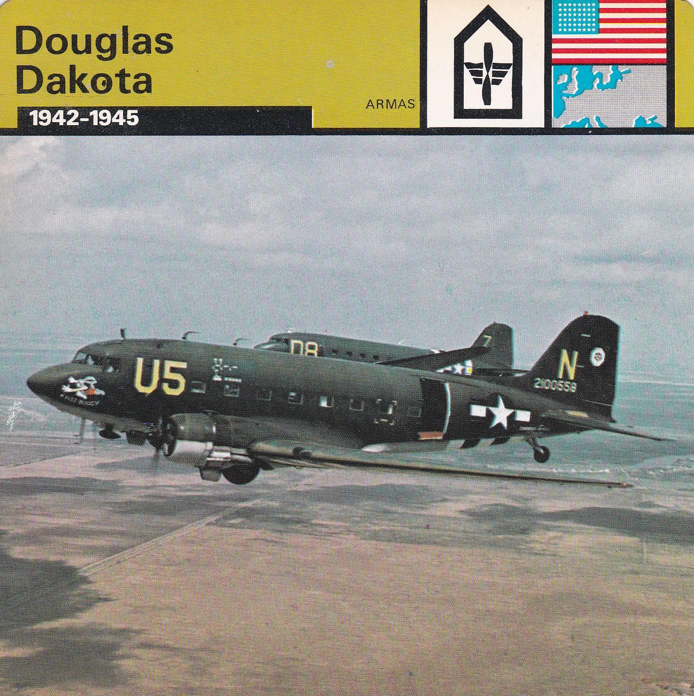 FICHA ARMAS: DOUGLAS DAKOTA. 1942-1945