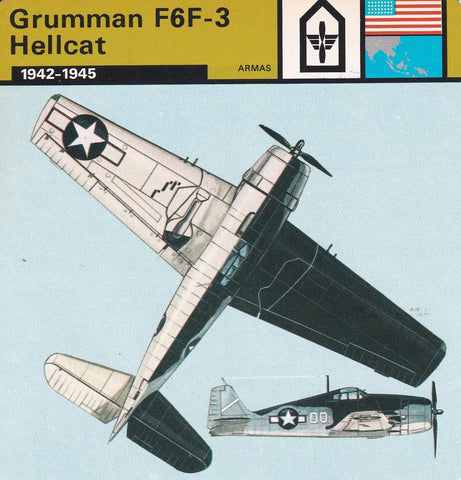 FICHA ARMAS: GRUMMAN F6F-3 HELLCAT. 1942-1945