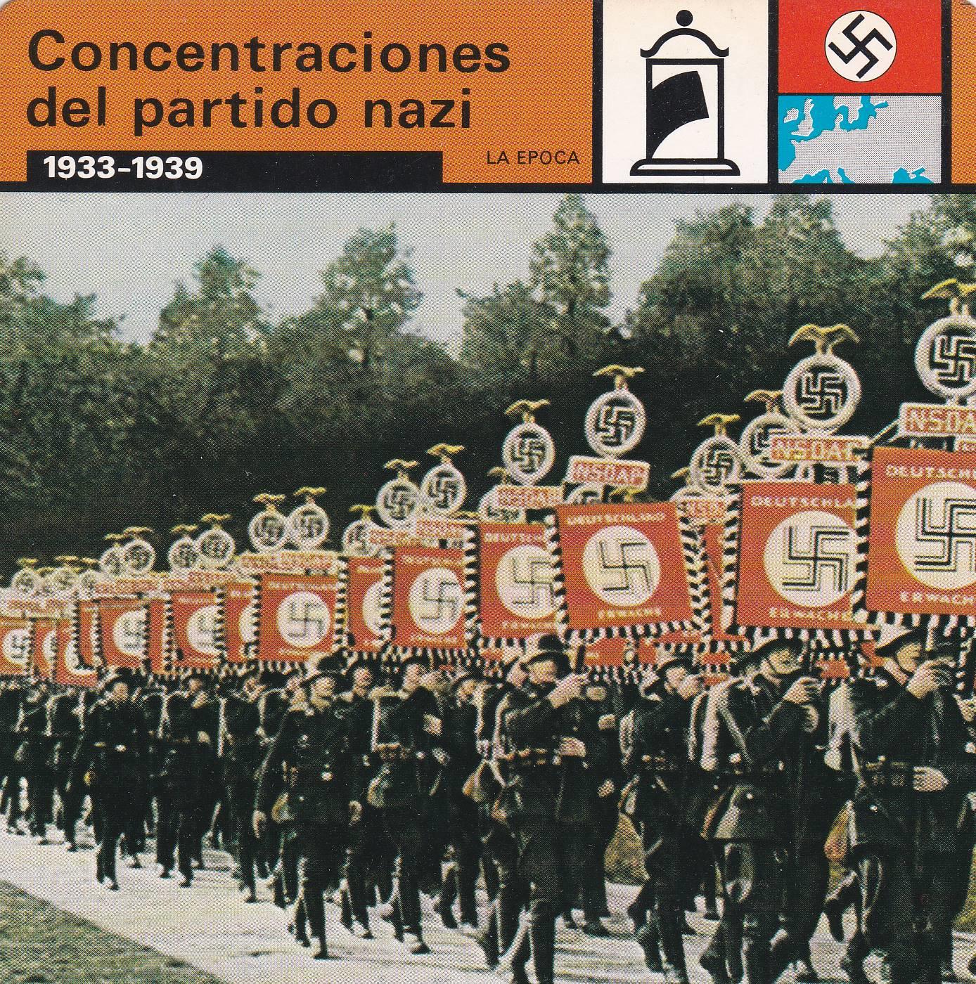 FICHA LA EPOCA: CONCENTRACIONES DEL PARTIDO NAZI. 1933-1939