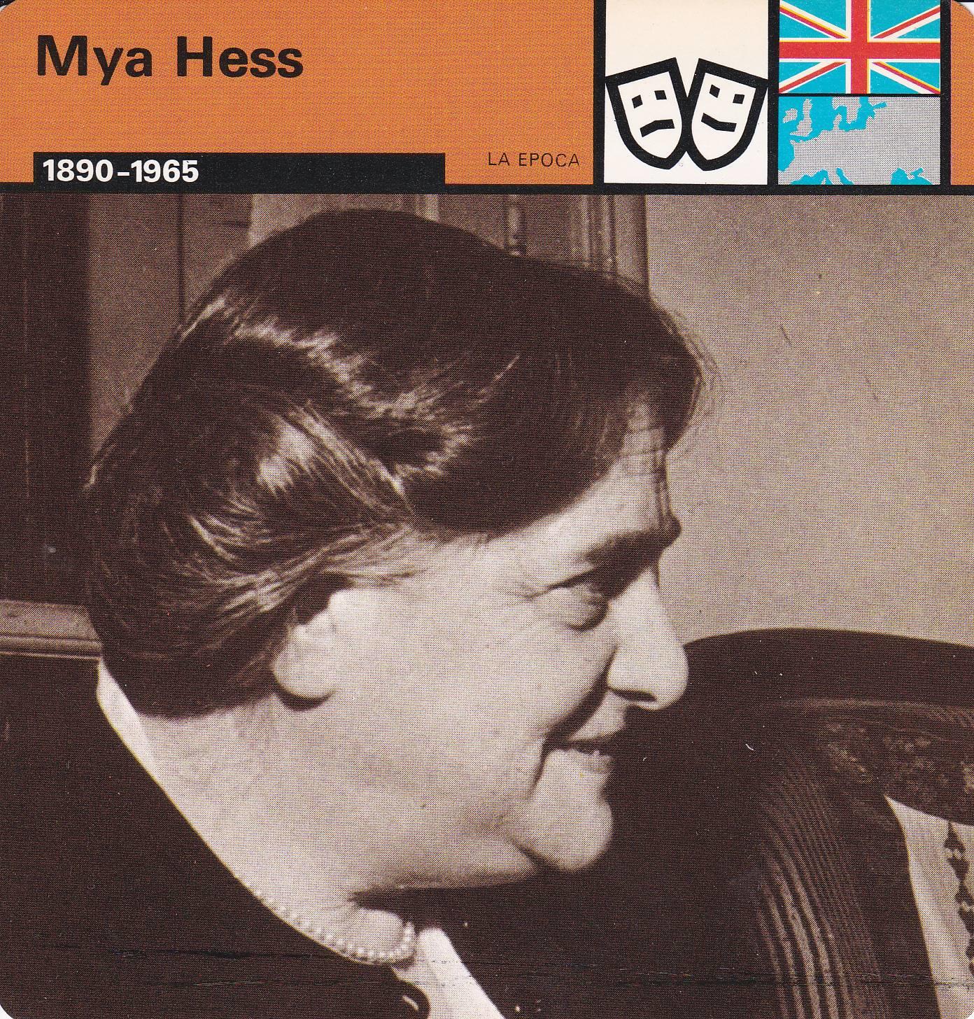 FICHA LA EPOCA: MYA HESS. 1890-1965