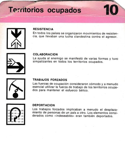 FICHA TERRITORIOS OCUPADOS. RESISTENCIA COLABORACION TRABAJOS FORZADOS DEPORTACION GOBIERNOS DE OCUPACION GOBIERNOS EN EL EXILIO PRISIONEROS DE GUERRA Y DINERO.