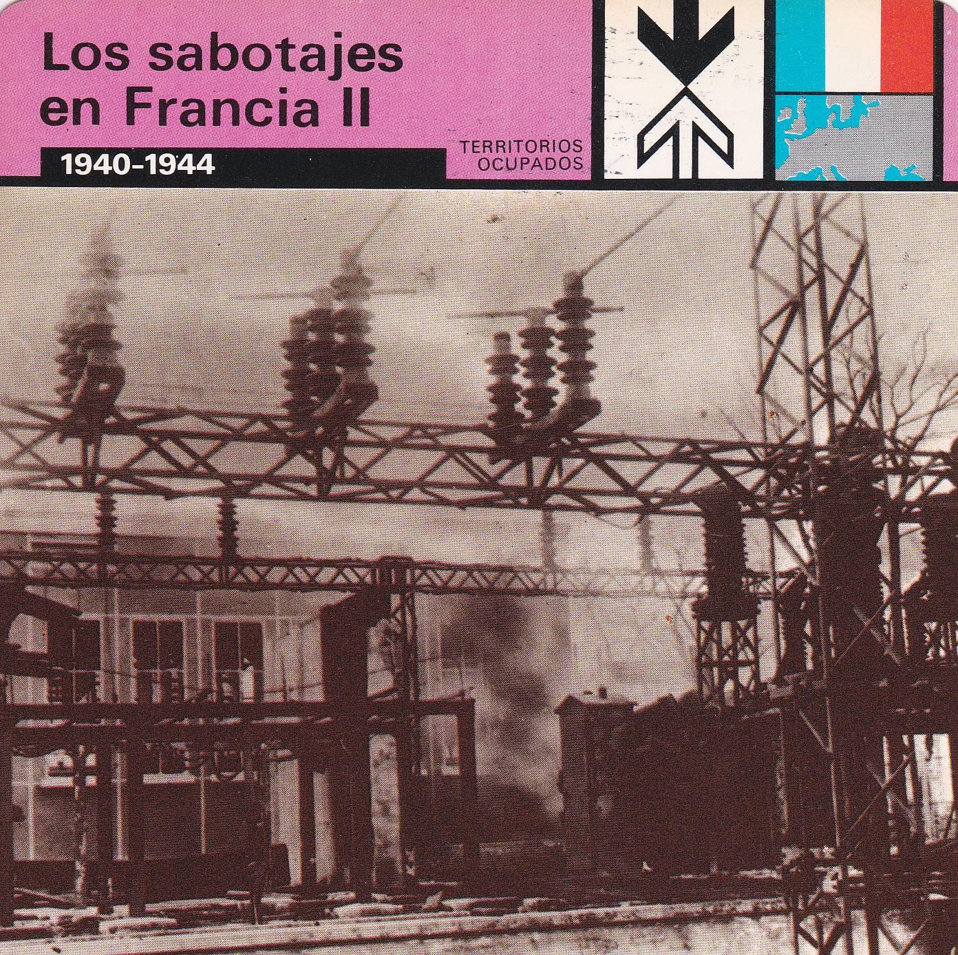 FICHA TERRITORIOS OCUPADOS: LOS SABOTAJES EN FRANCIA II. 1940-1944
