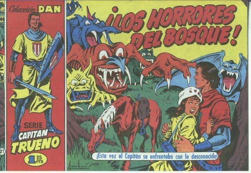 El Periodico: El Capitan Trueno facsimil numero 21: Los horrores del bosque