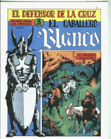 Facsimil: El Caballero Blanco numero 13: El malvado Mauvoir