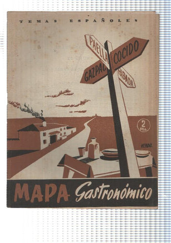 Revista Temas Españoles num 33: Mapa gastronimico por Luis de Fontefrías