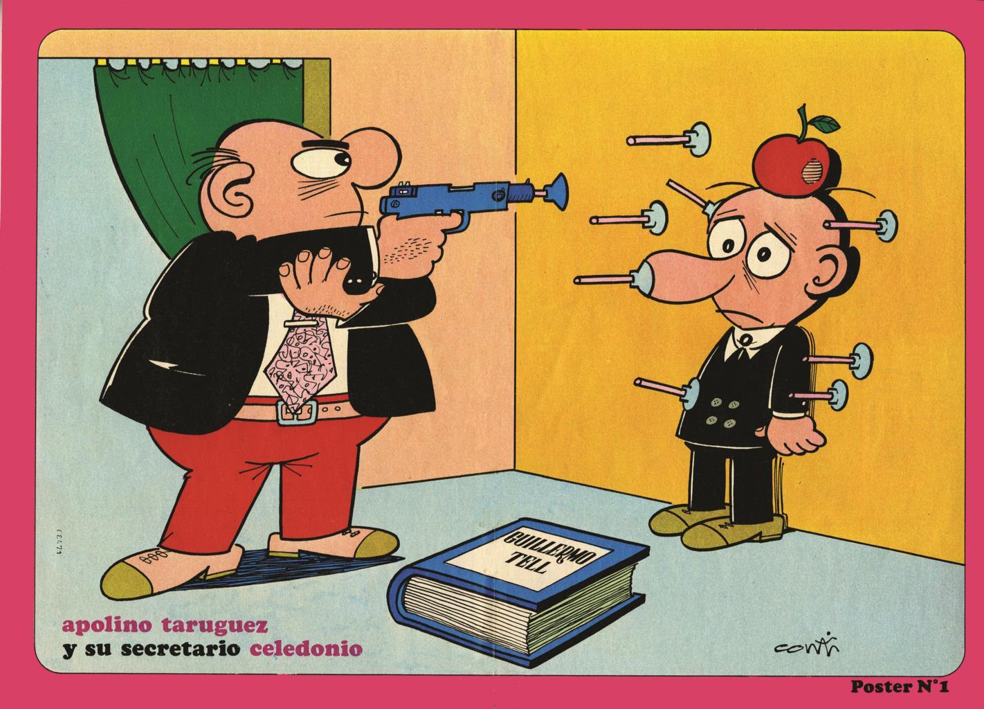 Poster DIN 4 numero 0056: Apolino Taruguez y Celedonio (Conti), serie Bruguera