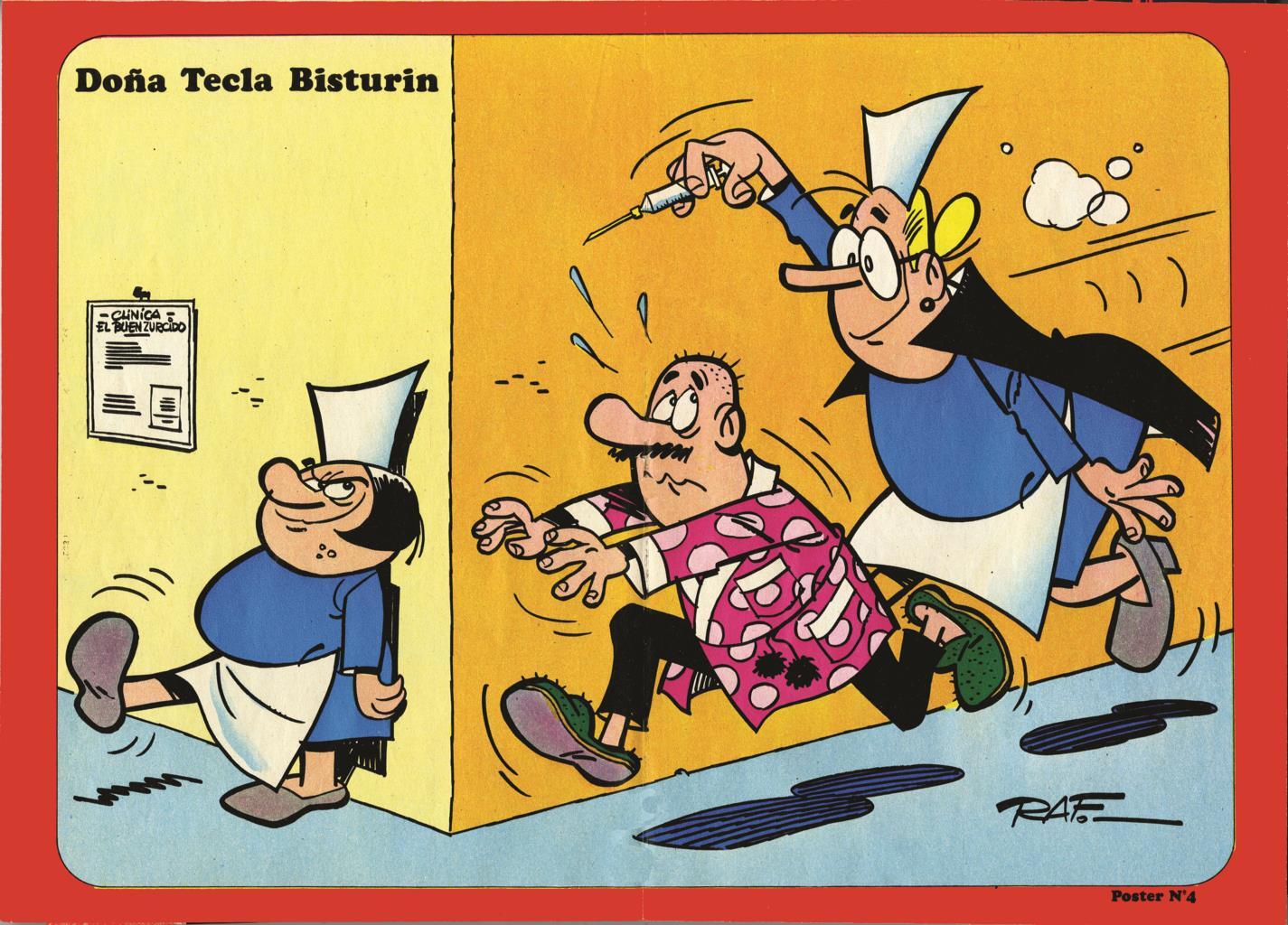 Poster DIN 4 numero 0059: Dona Tecla Bisturi (Raf),  serie Bruguera