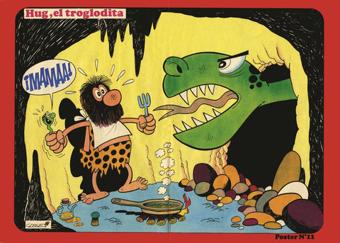 Poster DIN 4 numero 0067: Hug, el troglodita (Gosset),  serie Bruguera