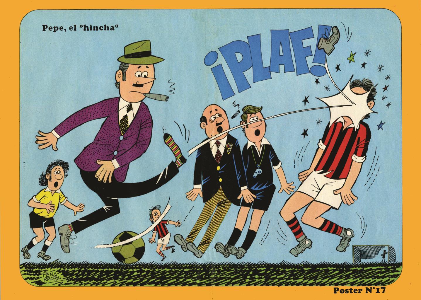 Poster DIN 4 numero 0073: Pepe el hincha (Peñarroya),  serie Bruguera