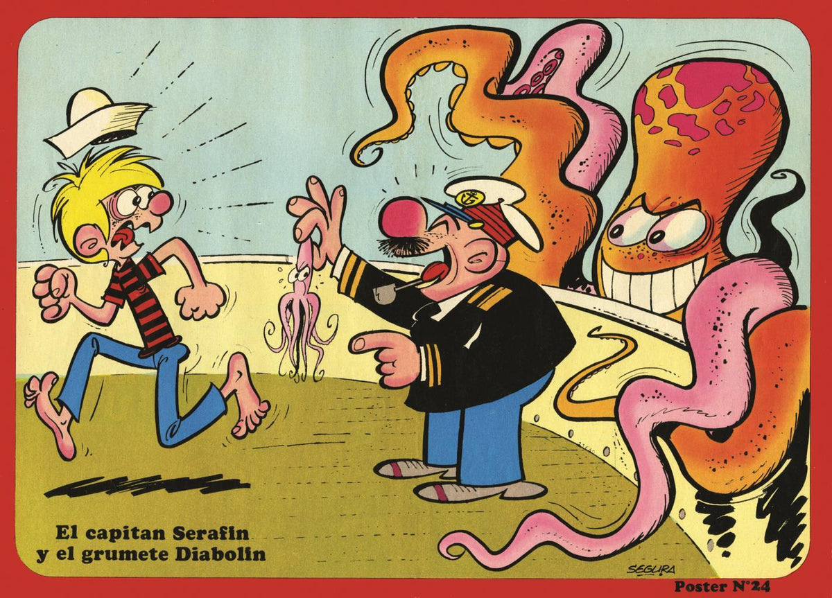 Poster DIN 4 numero 0063: El Capitan Serafin y el Grumete Diabolin (Segura),  serie Bruguera
