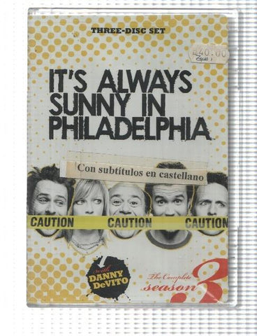 DVD (3 discos): Its Always Sunny in Philadelphia (2007) with Danny Devito. The complete season 3