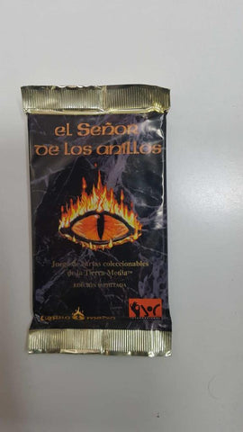 Sobre negro de 15 cartas: El Señor de los Anillos, Juego de Cartas Coleccionable - Joc Internacionalm Edicion Ilimitada.