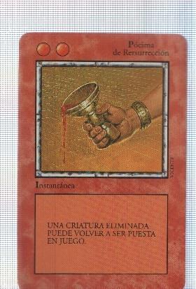 Carta roja: Pocima de resurreccion - Juego de Cartas Coleccionable La Ira del Dragon. Ilustracion: Vicente