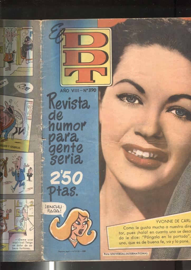 DDT 1ª epoca numero 390: cubierta foto de Yvonne de Carlo