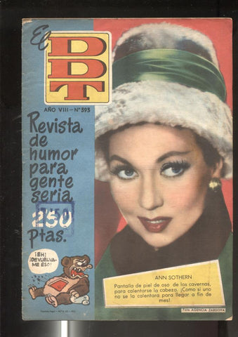 DDT 1ª epoca numero 393: cubierta Ann Sothern (numerado 1 en interior)