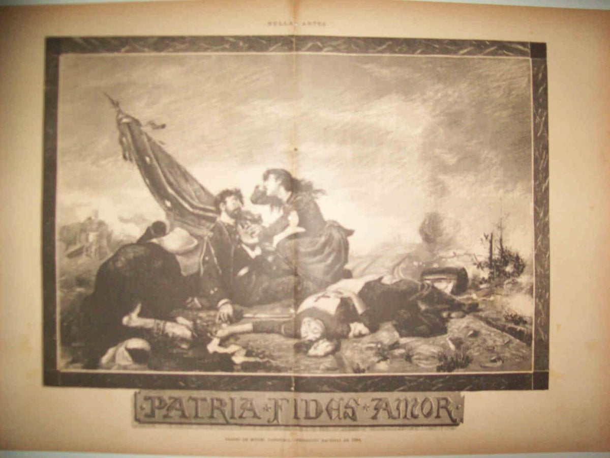 LAMINA 13450: Cuadro de Miguel Carbonell para la Exposicion Nacional de 1884