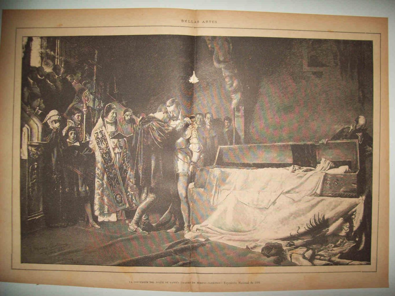 LAMINA 13436: La conversion del Duque de Gandia, por Moreno Carbonero