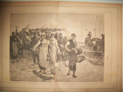 LAMINA 13357: Pescadores de ostras de Cancale, Bretaña