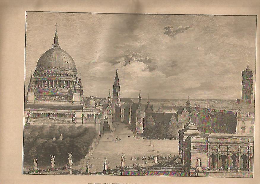 LAMINA 13343: Proyecto de la calle del emperador Guillermo en Berlin