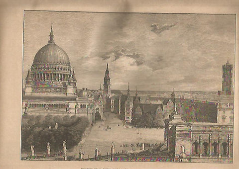 LAMINA 13343: Proyecto de la calle del emperador Guillermo en Berlin