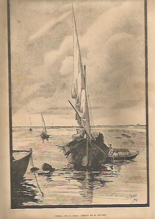 LAMINA 13394: Vuelta de la pesca, por Bolart
