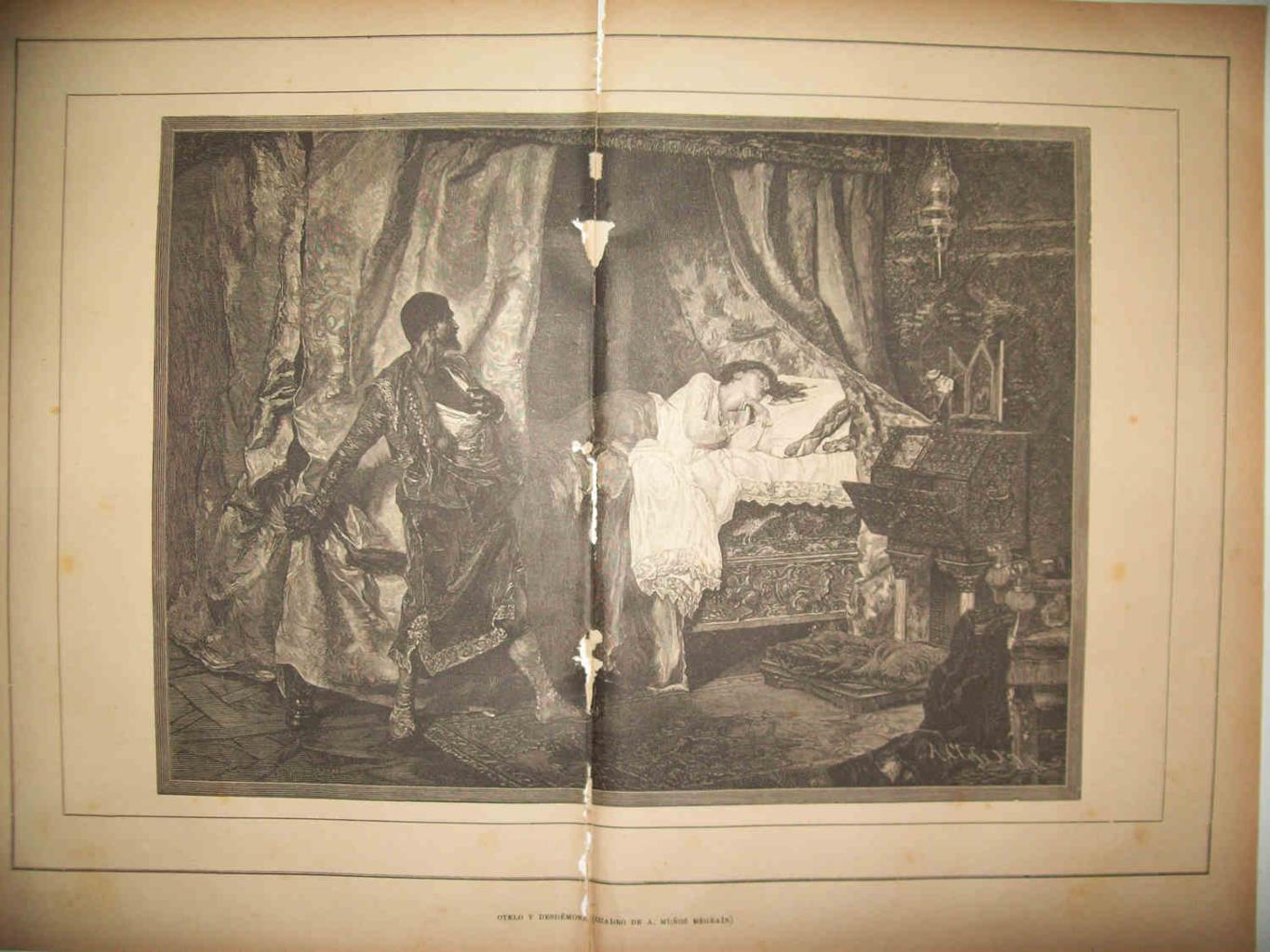 LAMINA 13528: Otelo y Desdemona, por A. Muñoz Deegrain