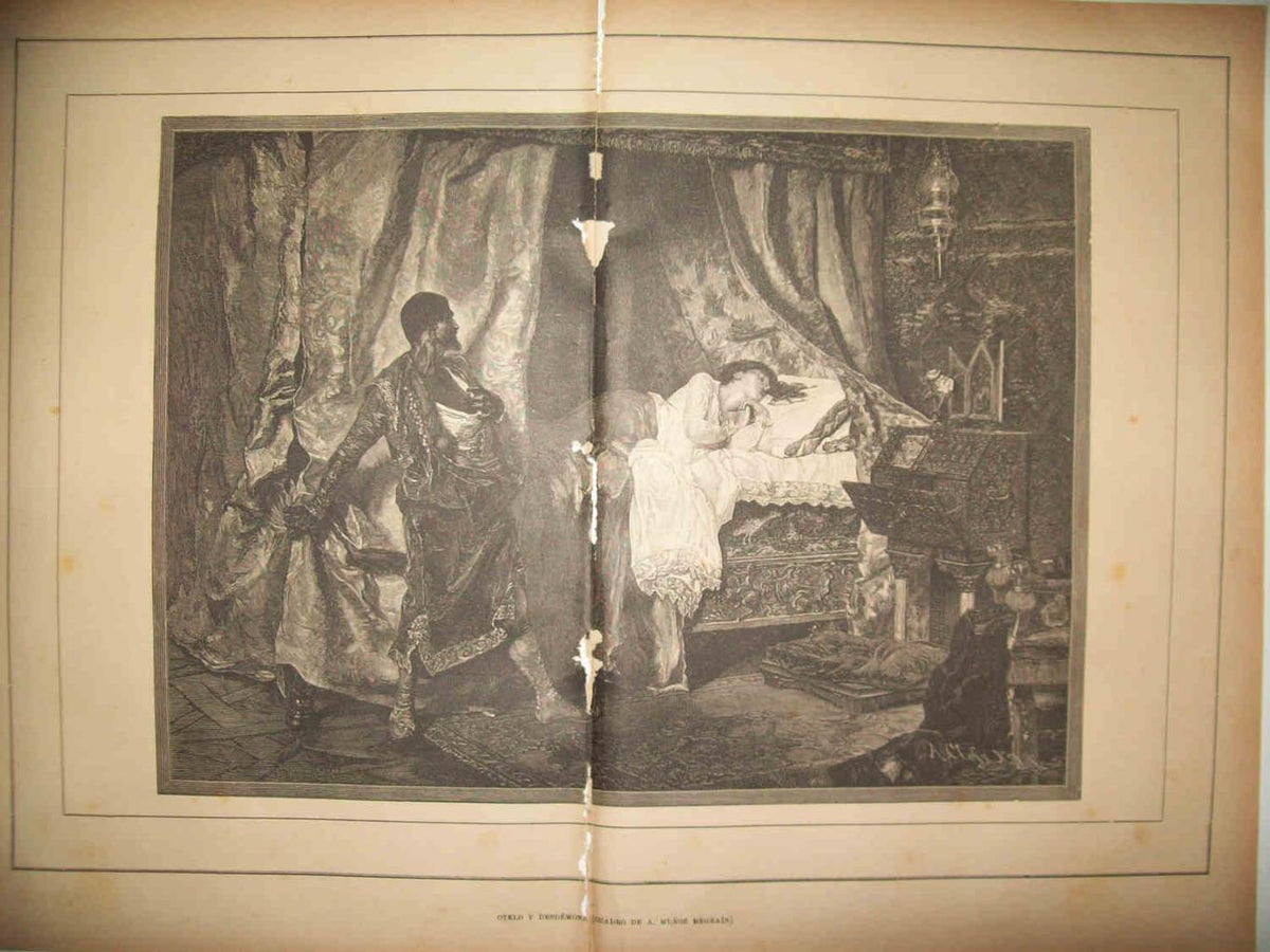 LAMINA 13528: Otelo y Desdemona, por A. Muñoz Deegrain