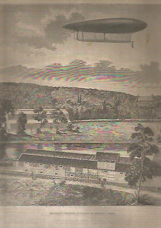 LAMINA 13526: Aerostato dirigible de Benard y Krebs