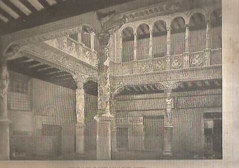 LAMINA 13522: Patio de la Casa de Zaporta o de la Infanta en Zaragoza
