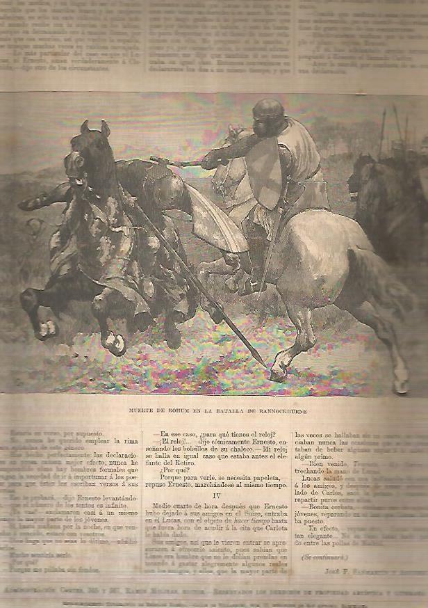 LAMINA 13517: Muerte de Bohum en la Batalla de Bannockburne