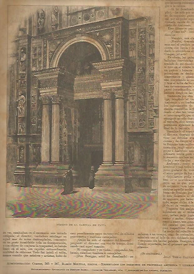 LAMINA 13482: Portico de la Cartuja de Pavia