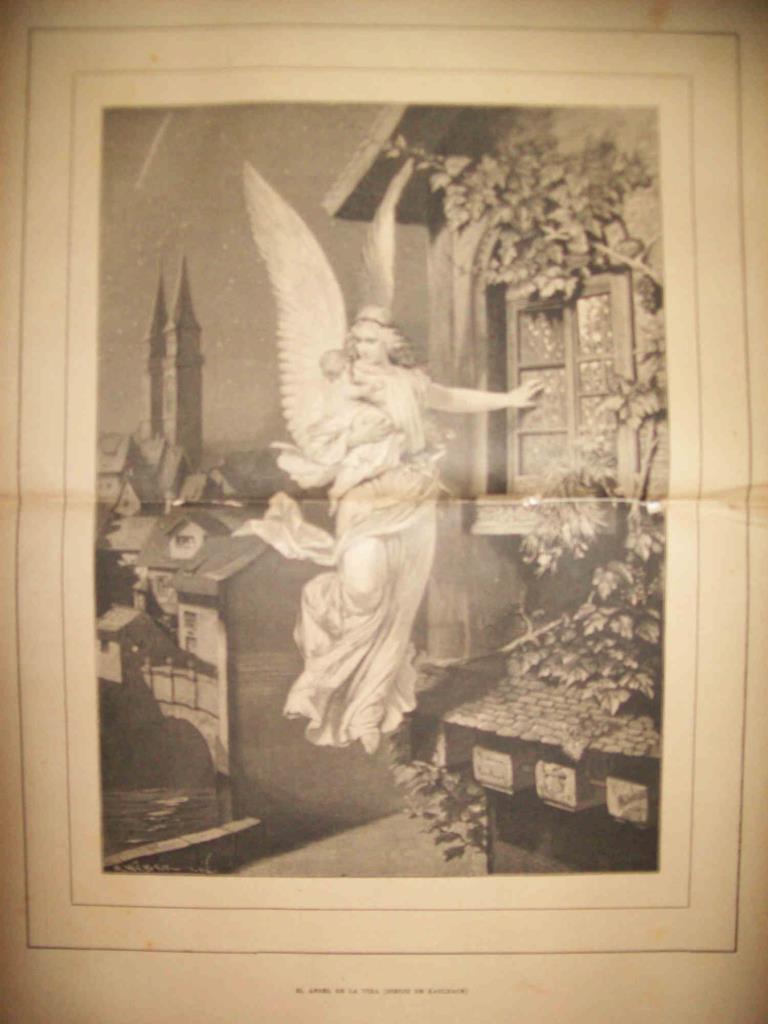 LAMINA 13479: El angel de la vida, por Kaulbach
