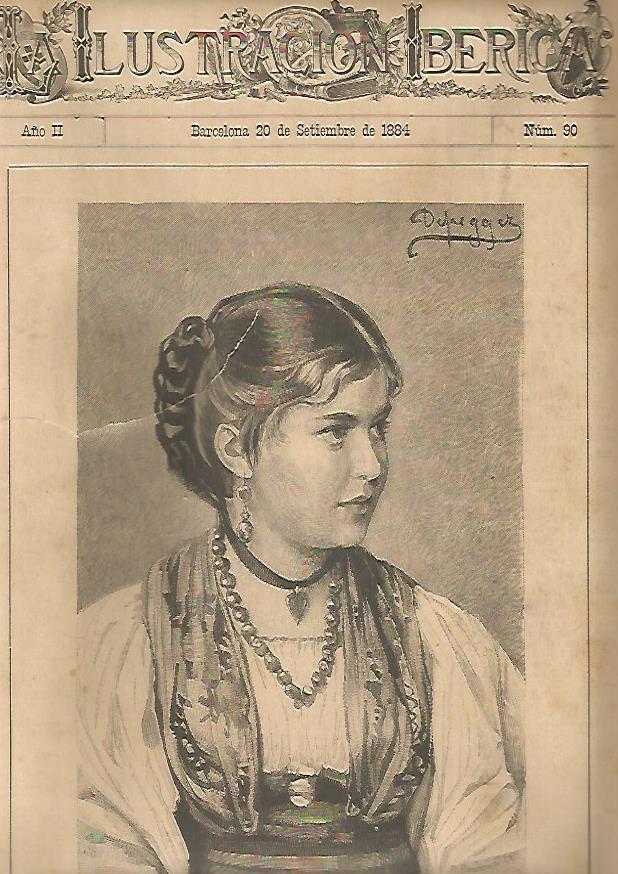 LAMINA 13476: Una italiana, por Defregger