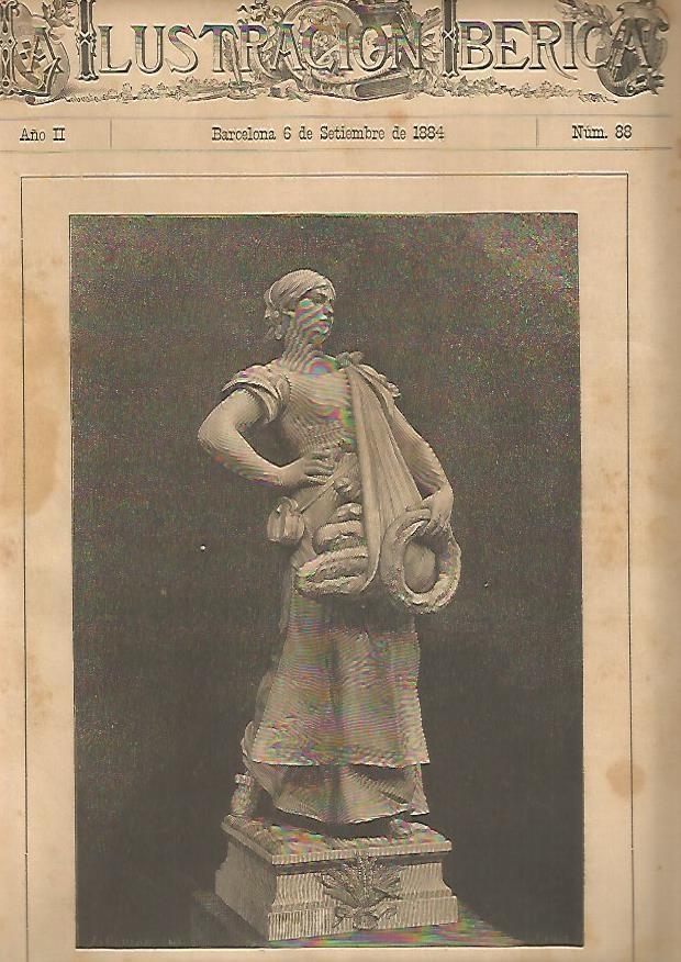 LAMINA 13461: La repartidora de pan, escultura de M. Jules