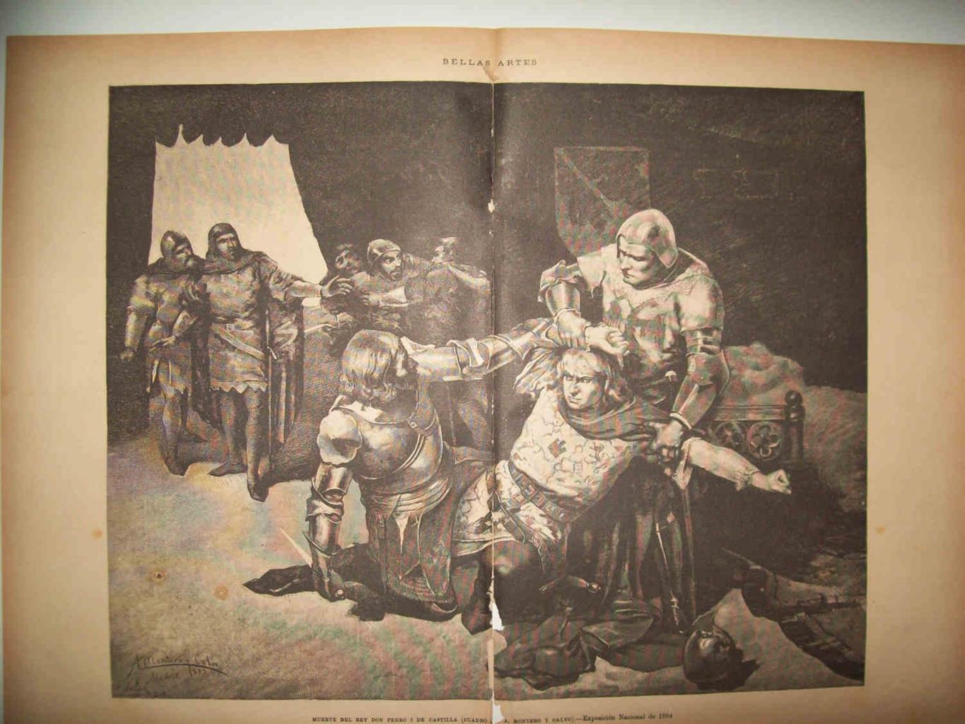 LAMINA 13514: Muerte del rey Don Pedro I de Castilla