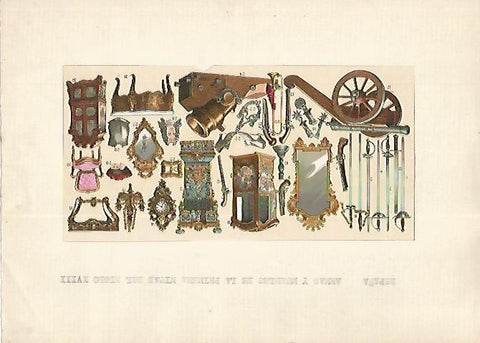 LAMINA 13173: Armas y muebles de 1700-1750