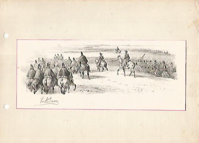 LAMINA 13163: Cuadro militar por J. Adam