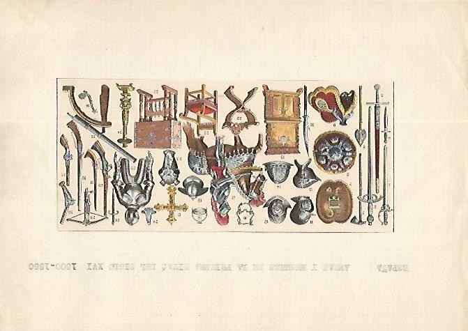 LAMINA 13157: Armas de la epoca de la Reconquista
