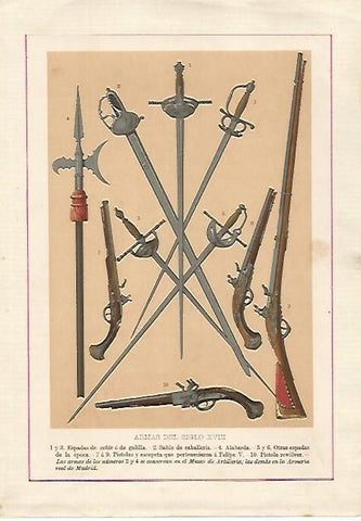 LAMINA 13154: Armas del siglo XVIII